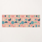 レトロピカラフルックモダンス幾何学模様 ヨガマット (正面(横))