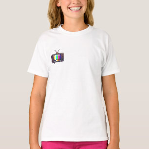レトロピクセルアートカラーバー テレビ キッズ Tシャツ