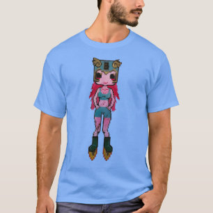 レトロピクセルガール Tシャツ