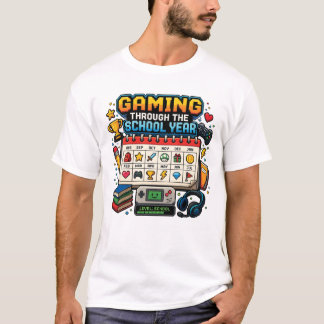 レトロピクセルゲーマーの学校生活 Tシャツ
