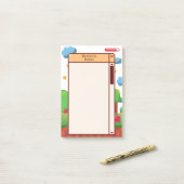 レトロピクセルゲームパーソナライズされた ポストイット (デスク上)