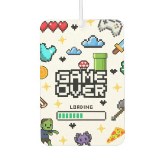 レトロピクセルゲームビデオエアフレッシュナーゲーマー カーエアーフレッシュナー