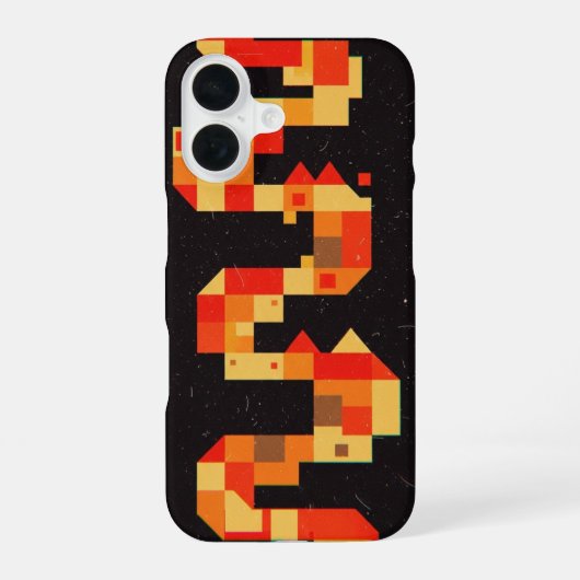 レトロピクセルパス iPhone 16ケース (裏面)