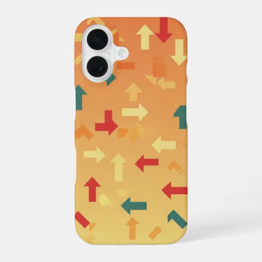 レトロピクセル矢印 iPhone 16ケース (裏面)