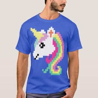 レトロピクセルUnicornビデオガールキッズギフト Tシャツ