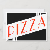 レトロピザパーティー 招待状 (正面)