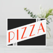 レトロピザパーティー 招待状 (スタンド正面)