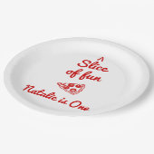 レトロピザファーストハンド書ススライスおもしろい誕生日 ペーパープレート (アングル)