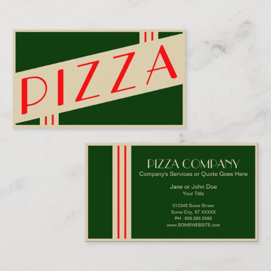 レトロピザ 名刺 (正面/裏面)