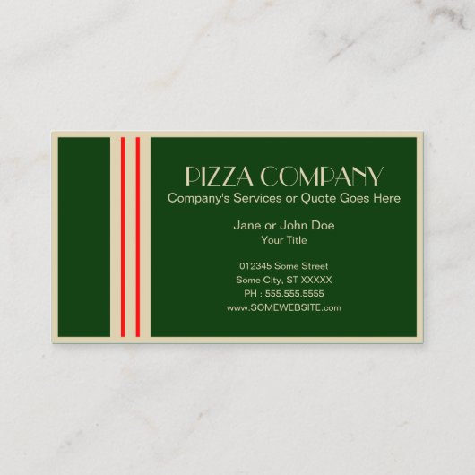 レトロピザ 名刺 (裏面)