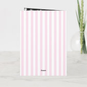 レトロピストライプンク赤いハートフォトマザーズデイ カード (裏面)