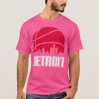レトロピストンスバスケットボールデトロイトシティスカイライン Tシャツ