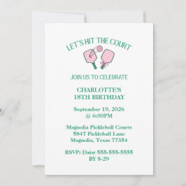 レトロピックボールがコート誕生日をヒット 招待状