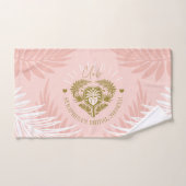 レトロピックボールクラブパーソナライズされたブライダルシャワー ハンドタオル (ハンドタオル)