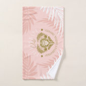 レトロピックボールクラブパーソナライズされたブライダルシャワー ハンドタオル (ハンドタオル)