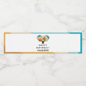 レトロピックボールパドル&ボールバースデーパーティー ペットボトルラベル (シングルラベル)