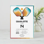 レトロピックボールパドル&ボールバースデーパーティー 招待状 (スタンド正面)