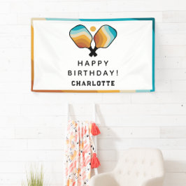 レトロピックボールパドル&ボールバースデーパーティー 横断幕