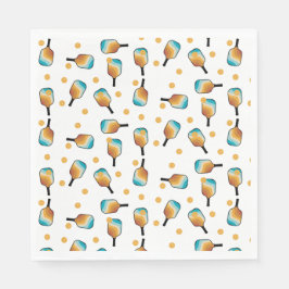 レトロピックボールパドル&ボールパターン スタンダードランチョンナプキン