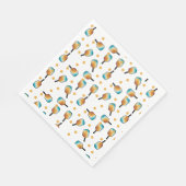 レトロピックボールパドル&ボールパターン スタンダードランチョンナプキン (角)