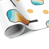 レトロピックボールパドル&ボールパターン ラッピングペーパー (ロールコーナー)