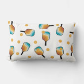 レトロピックボールパドル&ボールパターン ランバークッション (正面)