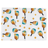 レトロピックボールパドル&ボールパターン ラージペーパーバッグ (裏面)