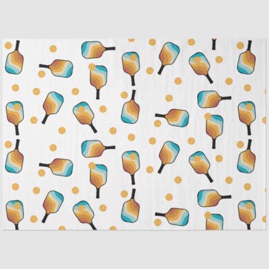 レトロピックボールパドル&ボールパターン 薄葉紙 (正面)