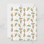 レトロピックボールパドル&ボール名前をカスタムする ノートカード (裏面)