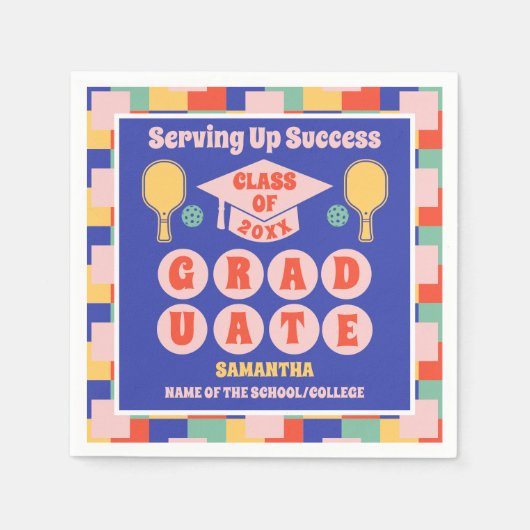 レトロピックボール卒業パーティナプキンス スタンダードカクテルナプキン (正面)