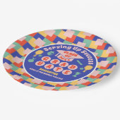 レトロピックボール卒業パーティー ペーパープレート (アングル)