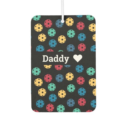 😍レトロピックボール/ブラック カーエアーフレッシュナー (正面)