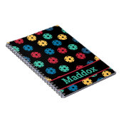 😍レトロピックボール/ブラック ノートブック (右側)