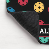 😍レトロピックボール/ブラックwith name マウスパッド (コーナー)