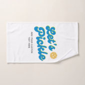 レトロピックボールLET PICKLE SWEAT パーソナライズされた ハンドタオル (ハンドタオル)