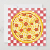 レトロピッツェリアピザパーティーイタリアンバースデーパーティー 招待状 (裏面)