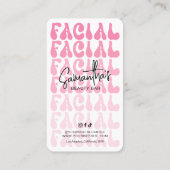 レトロピモダンンクの顔気にの指示美しい 名刺 (裏面)