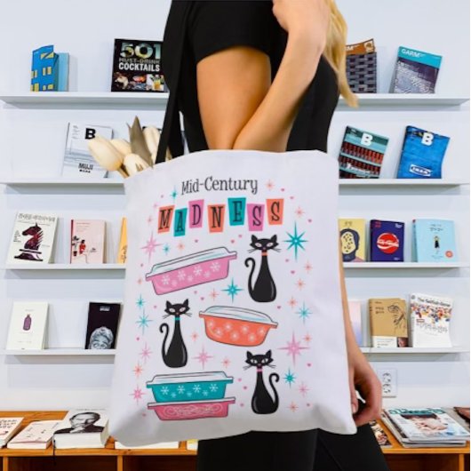 レトロピレックスモダンキティ猫MCMアトミックトートバッグ トートバッグ