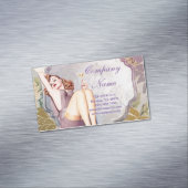 レトロピンアップガールヘアメイクアップアーティスト美容師 マグネット名刺 (インサイチュ)