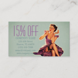 レトロピンアップガールヘアメイクアップアーティスト美容師 割引カード