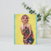 レトロピンアップガールポストカード ポストカード (スタンド正面)