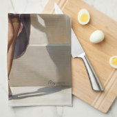 レトロピンアップガール キッチンタオル (四つ折り)