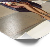 レトロピンアップガール フォトプリント            (角)