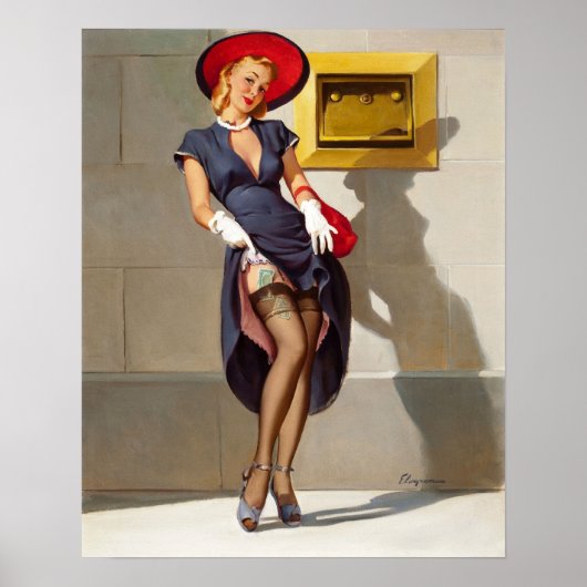 レトロピンアップガール ポスター (正面)