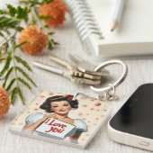 レトロピンアップラブ キーホルダー (正面右)