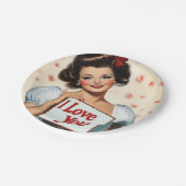 レトロピンアップラブ ペーパープレート (アングル)