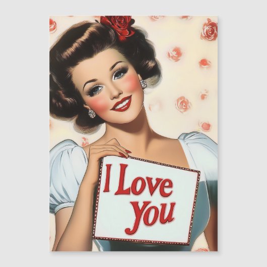 レトロピンアップラブ マグネット招待状 (正面)