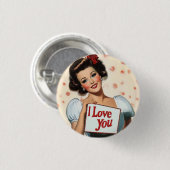 レトロピンアップラブ 缶バッジ (正面&裏面)