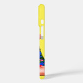 レトロピンアップ熱帯ビーチガールイエローフォンケース Case-Mate iPhoneケース (裏面 / 左)