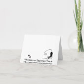 レトロピンクとオレンジのノートカード カード (裏面)